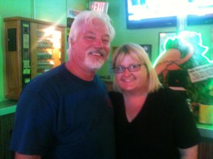 Schooner with Julie Nevius, manager of Tropical Isle on Bourbon Street, New Orleans. 